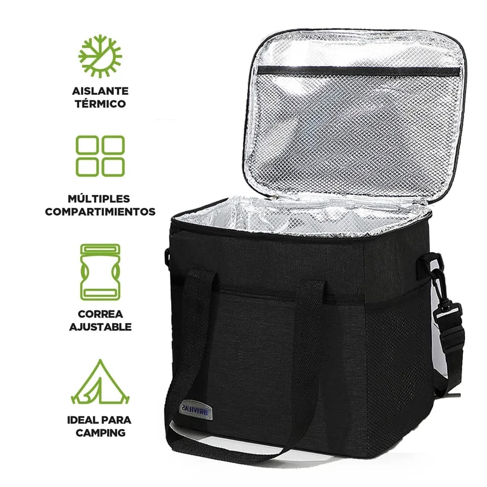 Large capacity outdoor aluminium foil insulated lunch bag(B)