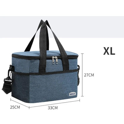 Large capacity outdoor aluminium foil insulated lunch bag(B)