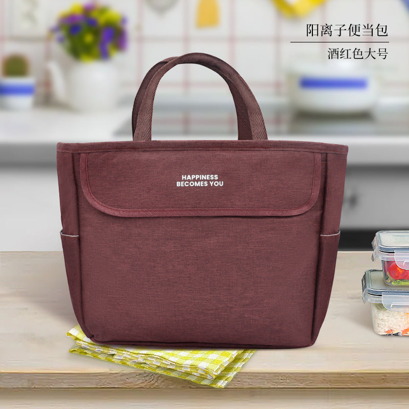 Thermal insulated lunch bag for women