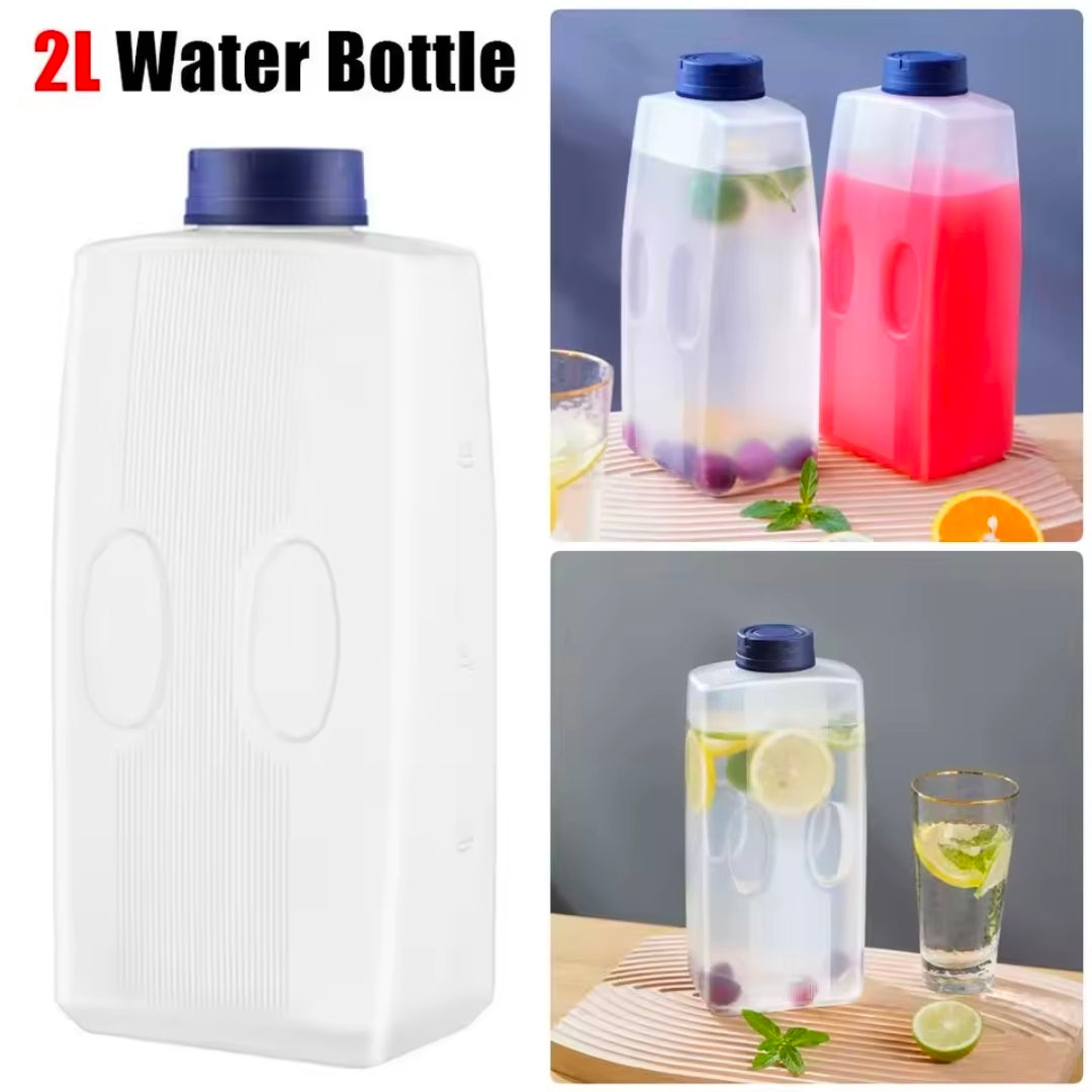 2L High-temperature Resistant Thickened Cold Water Bottle (plastic) 2pcs