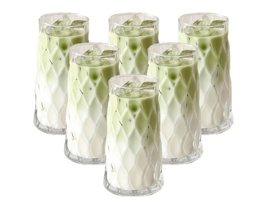 6pcs Diamond rhobus multifunctional glass cups