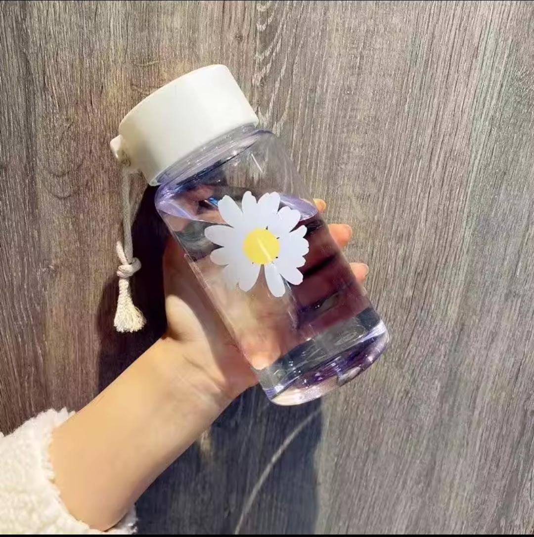 Cute transparent water bottles 450ml 1pc