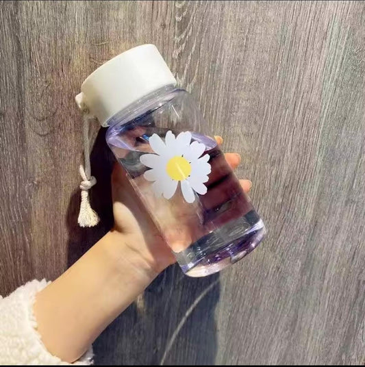 Cute transparent water bottles 450ml 1pc