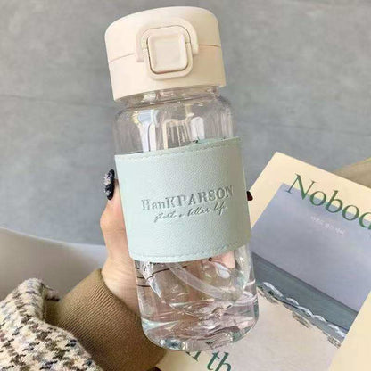 High quality acrylic water bottle with straw