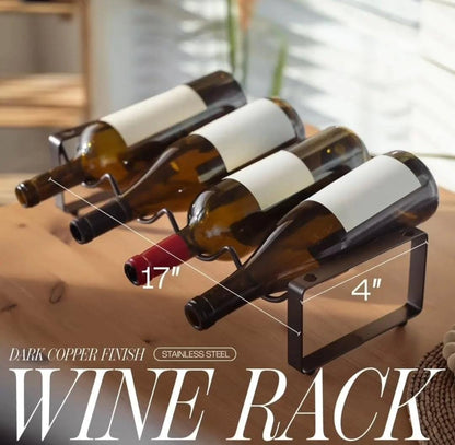 Metallic carbon wine holder