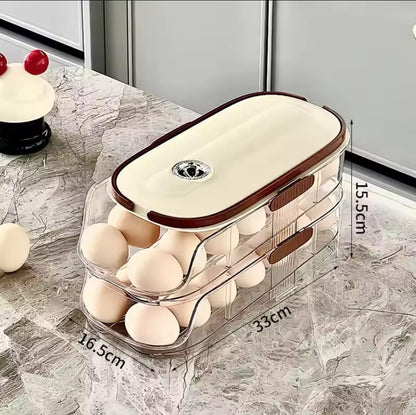 Acrylic Stackable Automatic sliding/rolling Egg Storage box/Egg Tray