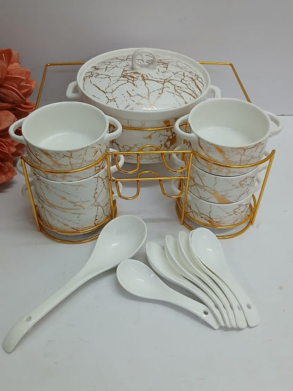 15pcs soup ceramic set