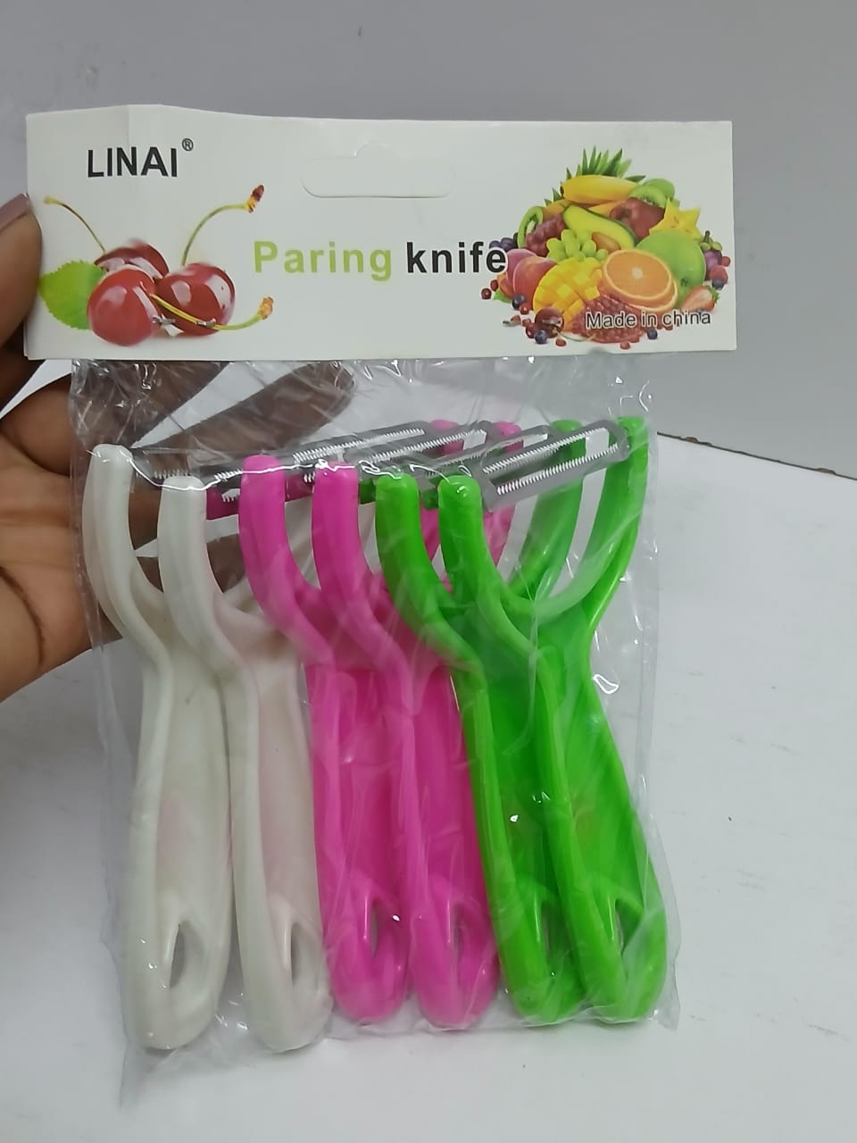 Stainless steel peeler with plastic handle (6pcs set)