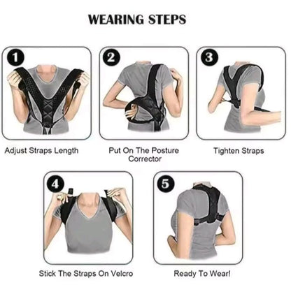 Adjustable back shoulder posture corrector belt