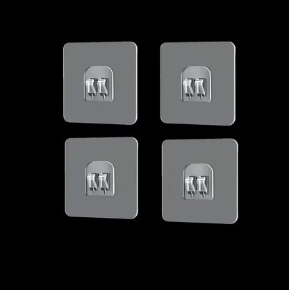 Clear self adhesive hooks