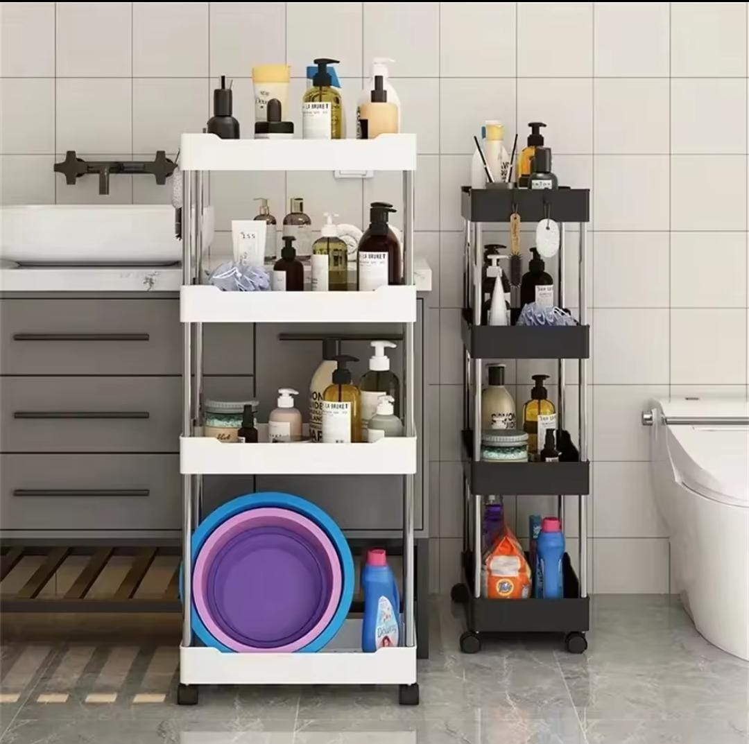 Multipurpose storage rack with wheels 4layer