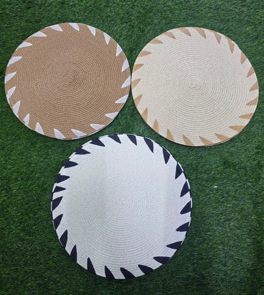 Round Elegant Braided table mats 6pcs