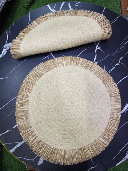Round Elegant Braided table mats 6pcs