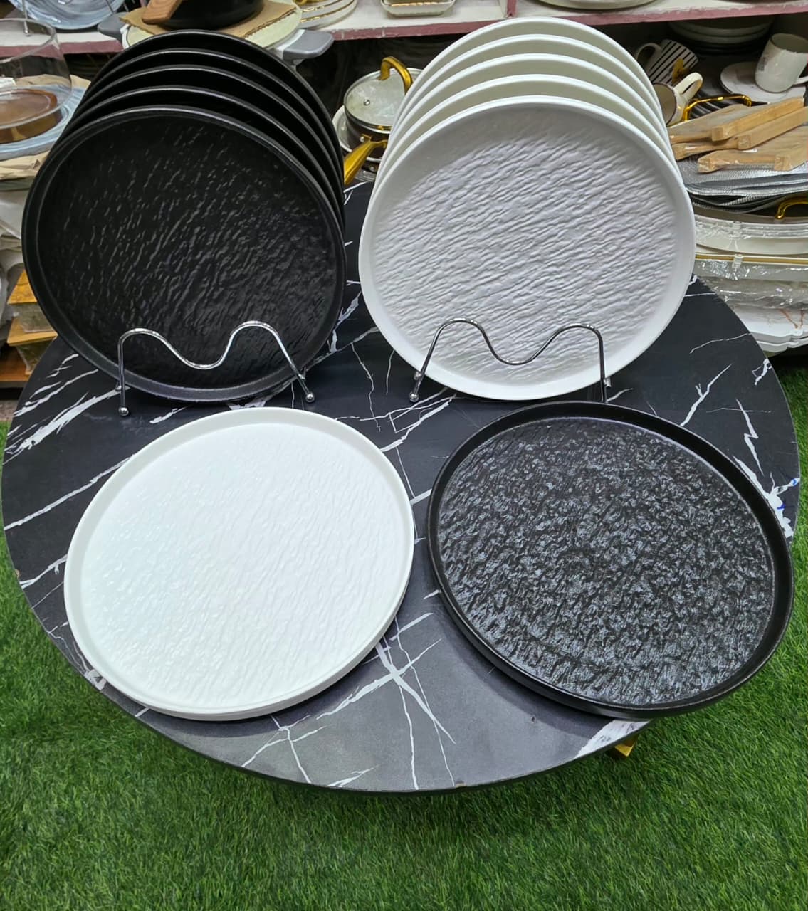 10.5'inch Rock Glazed Ceramic Dinner plate 6pcs