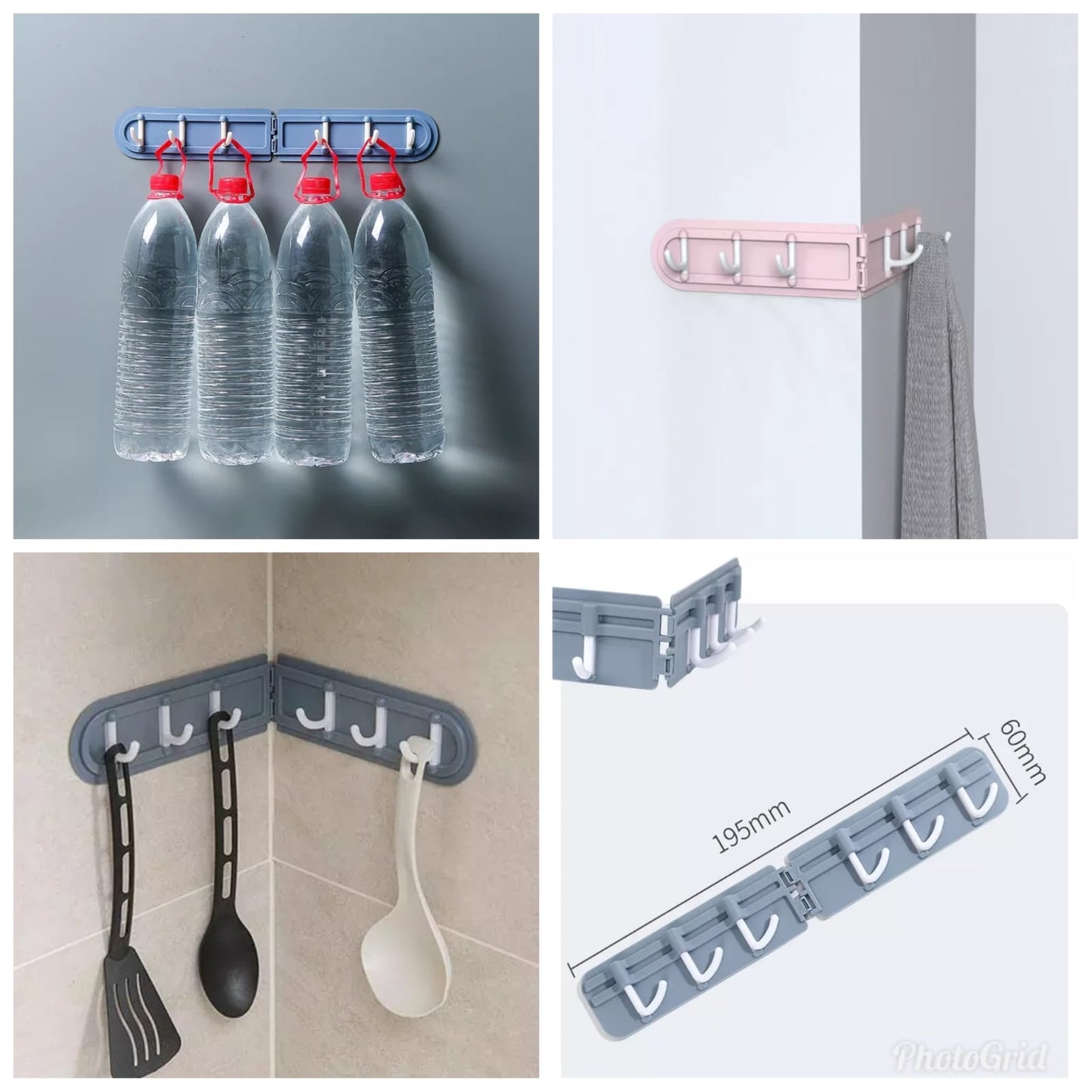 Corner 6 hook flexible hanger 2pcs