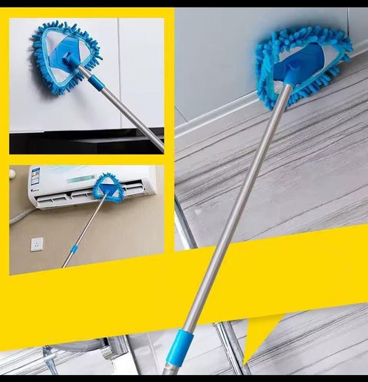Triangular wall cleaning mop