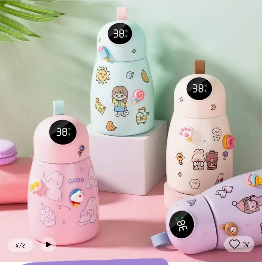 Cute vacuum thermos (purple)