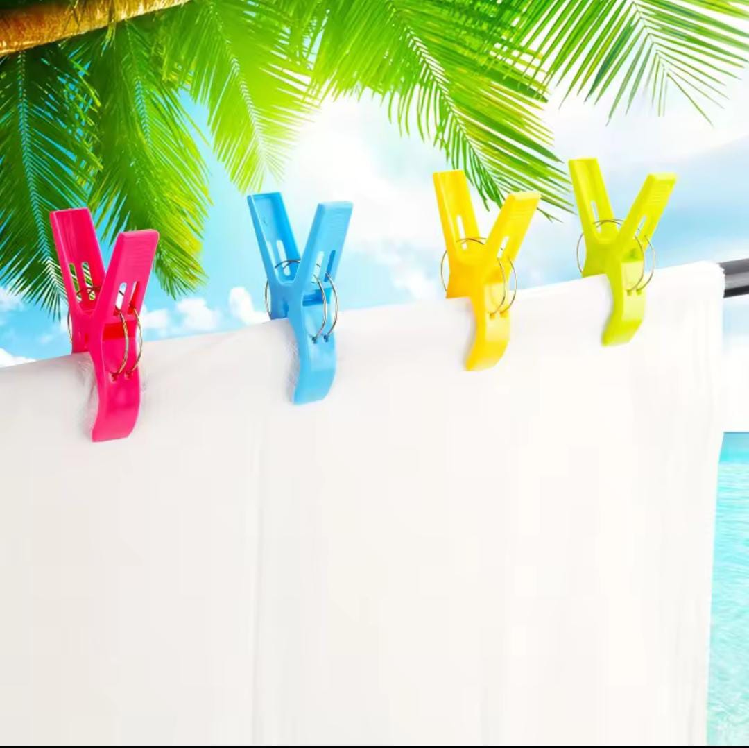 4Pcs Bright & Sturdy Big Balcony Clips