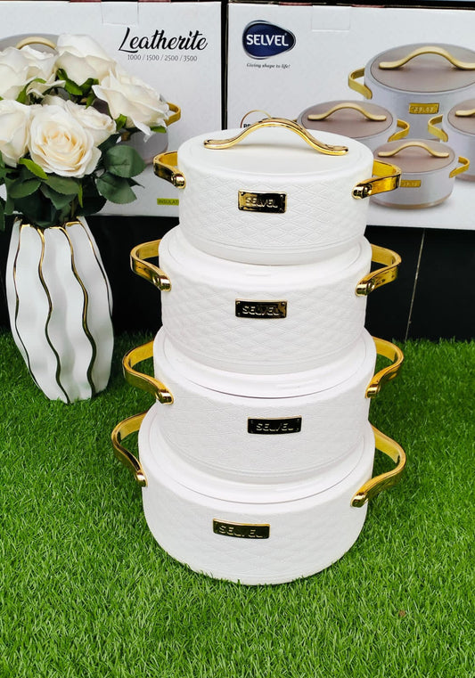 Set of 4 leatherlite Hotpots