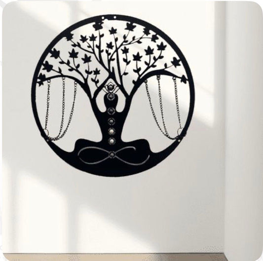 Yoga Meditation Handmade Metal Wall Decor