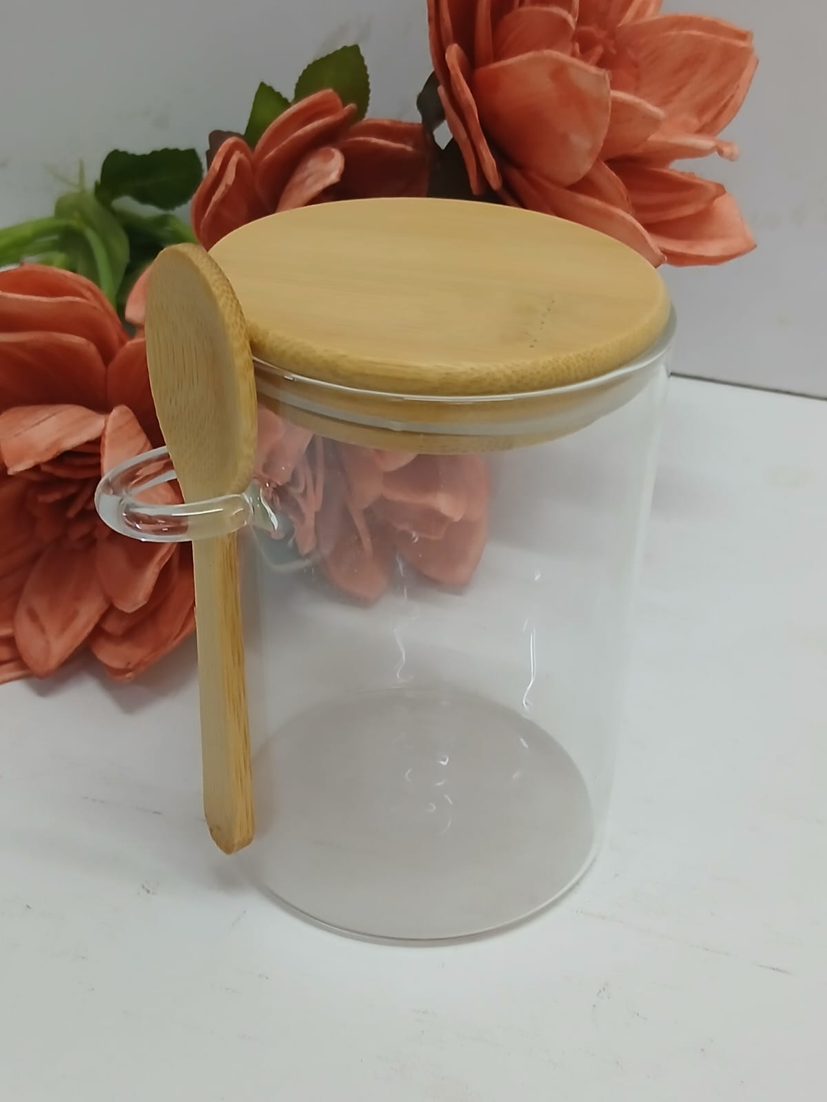 Glass storage jar 1pc