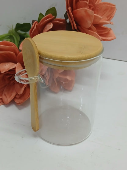 Glass storage jar 1pc