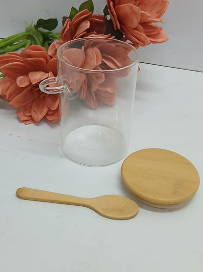 Glass storage jar 1pc