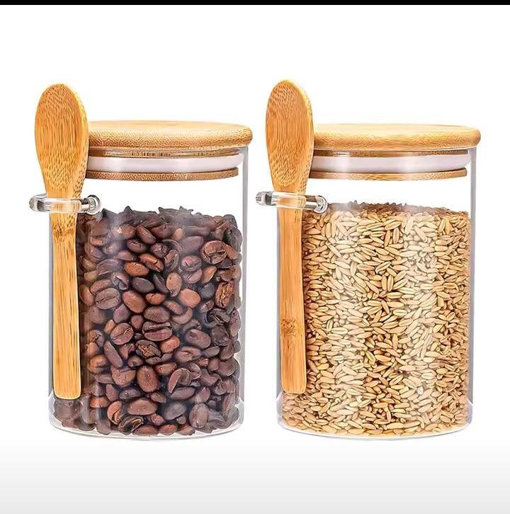 Glass storage jar 1pc