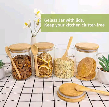 Glass storage jar 1pc