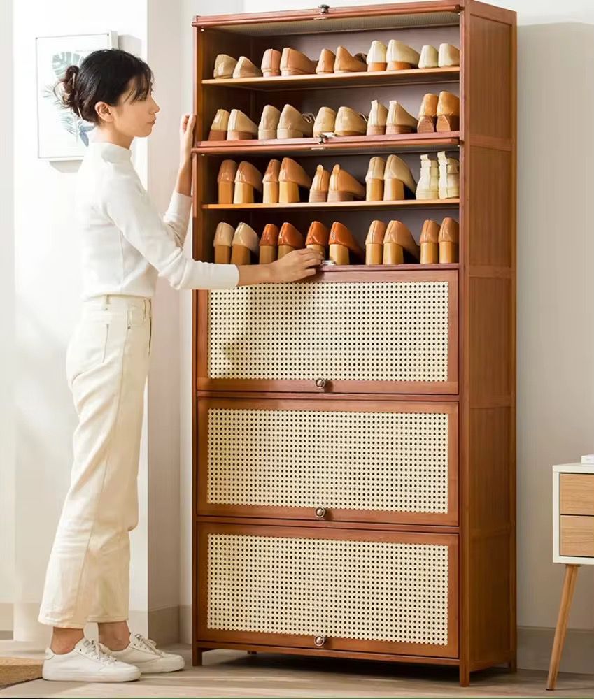 11 Layer Breathable Bamboo Shoe Storage Cabinet