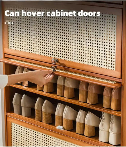 11 Layer Breathable Bamboo Shoe Storage Cabinet