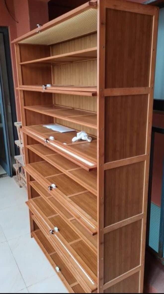 11 Layer Breathable Bamboo Shoe Storage Cabinet