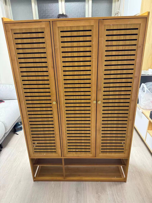 10-Tier Bamboo Shoe Cabinet