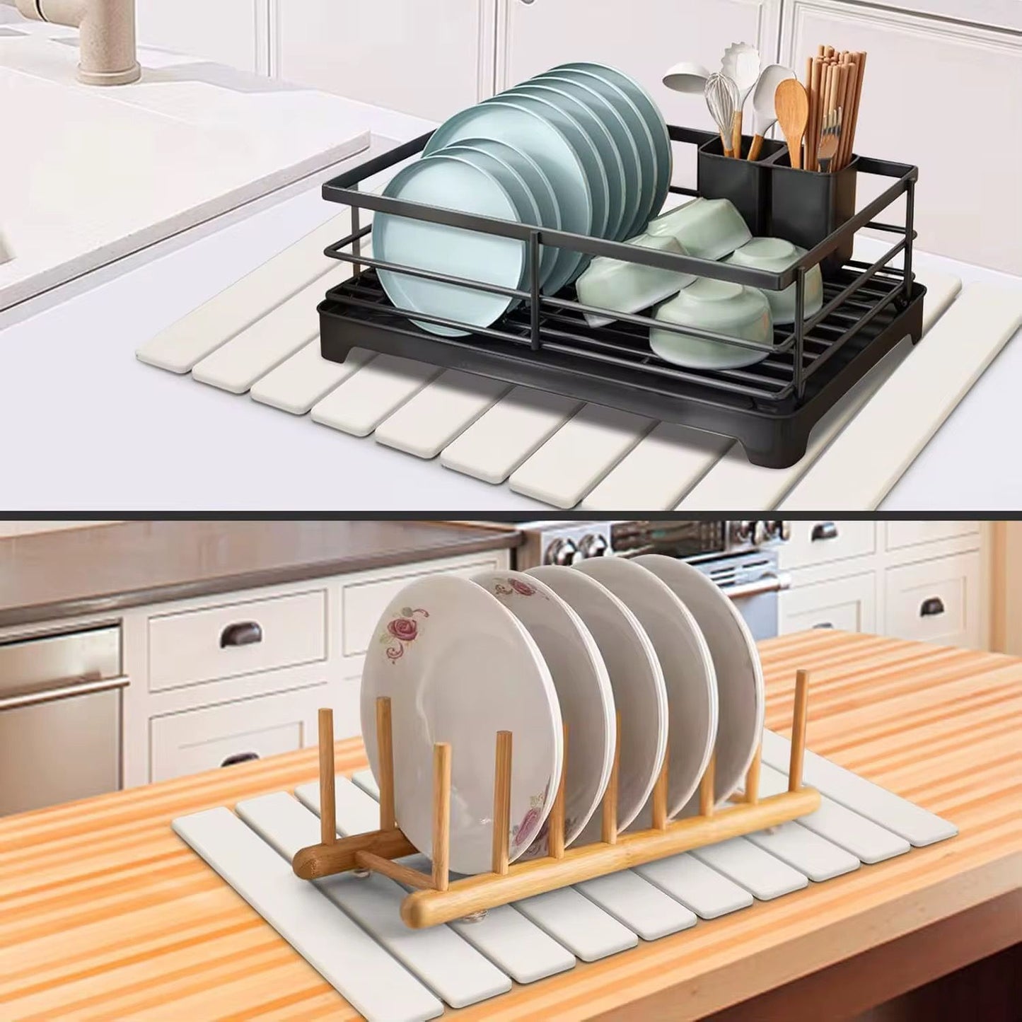 Multifunctional Fast Drying Stone Dish Drying Mat /Insulation Pad/ Bath Mat (60×40cm)