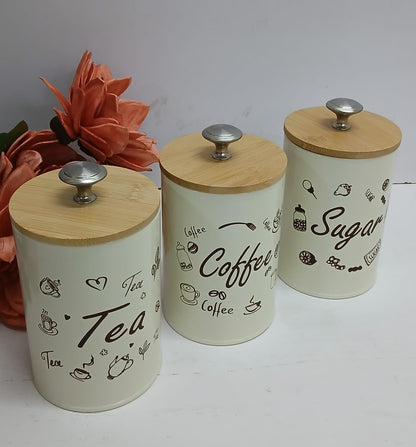 Airtight Sugar, Tea, Coffee canisters