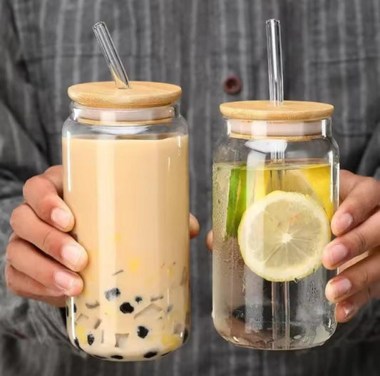 Portable smoothie jar with straw 600ml 1pc