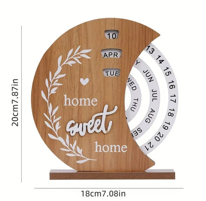 Perpetual Wooden Block Calendar