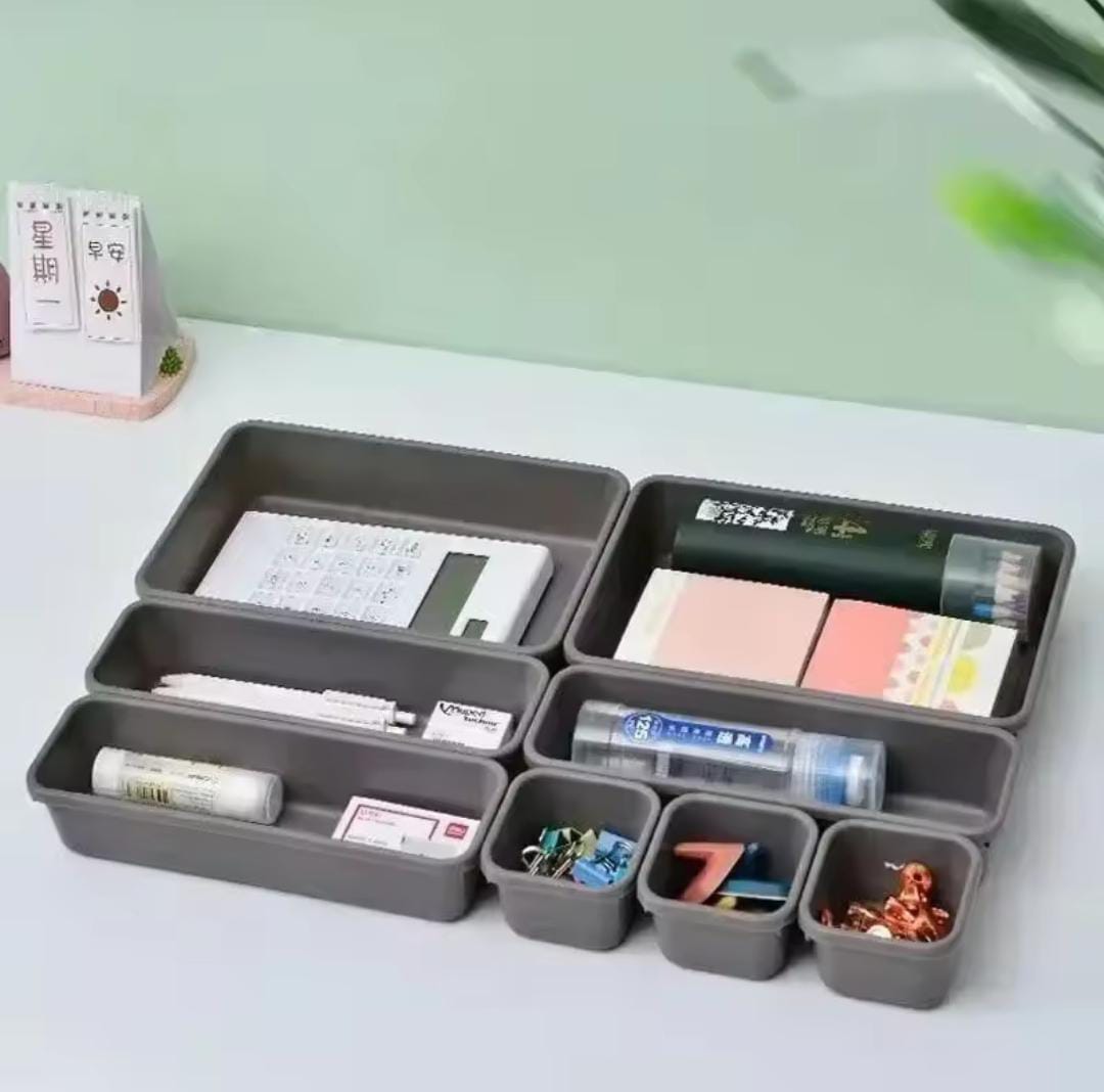 8pcs set Adjustable plastic drawer organiser