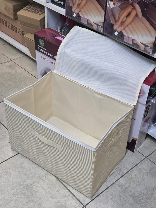 Large capacity collapsible zipper storage box