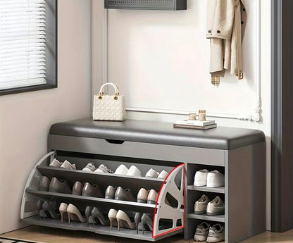 Modern Bucket flip shoe cabinet with seat changing stool bench