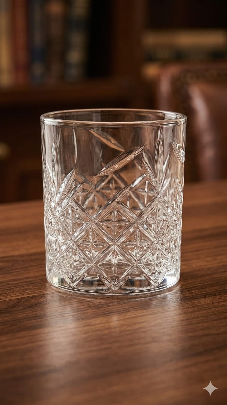 Flowered Whiskey glass 350ml 6pcs