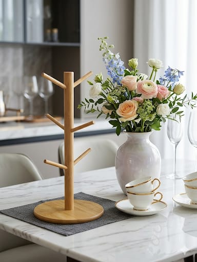 Bamboo Tree Cup Rack Holder