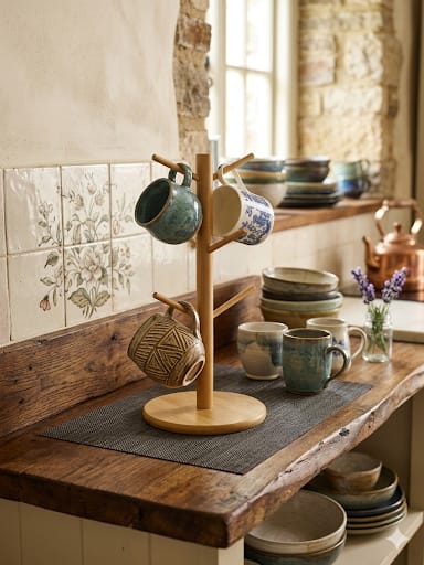 Bamboo Tree Cup Rack Holder