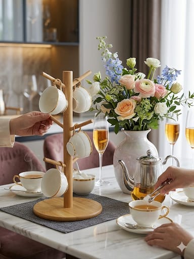 Bamboo Tree Cup Rack Holder