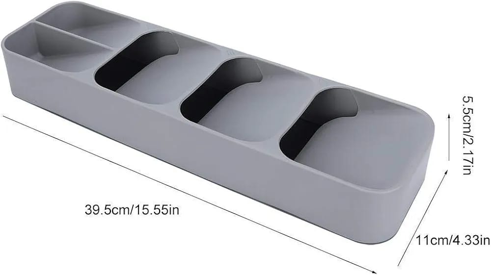 Plastic spoon organizer (grey)