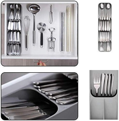 Plastic spoon organizer (grey)