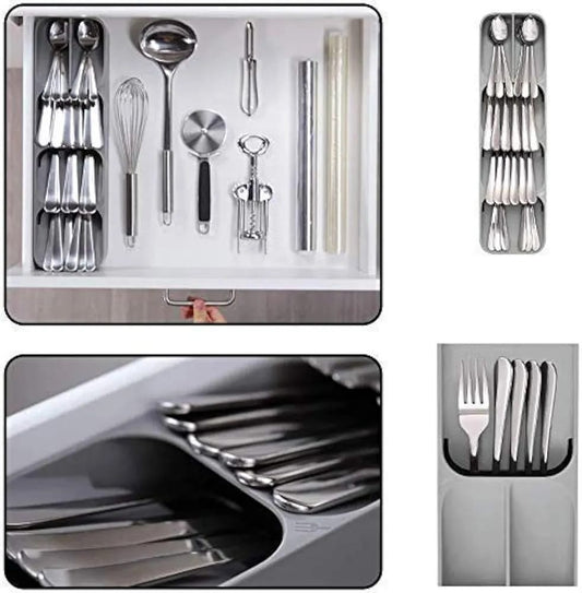 Plastic spoon organizer (grey)
