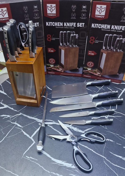 8pcs Set High quality Stainless Steel Knife Set with Hallow handle