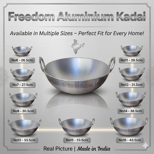 Freedom Aluminium Kadai (Deep Frying Pan)