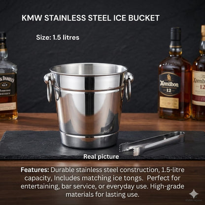 KMW Stainless Steel Ice Bucket with Ice Tong 1pc